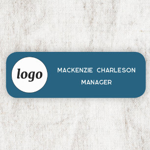 Logo Mitarbeiter Personal Teal Grün Unternehmen Namensschild