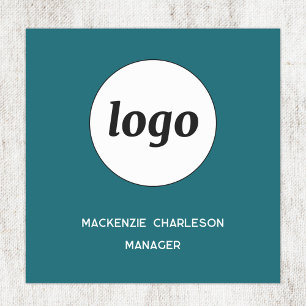 Logo Mitarbeiter Personal Türkis Grün Magnetisch o Namensschild