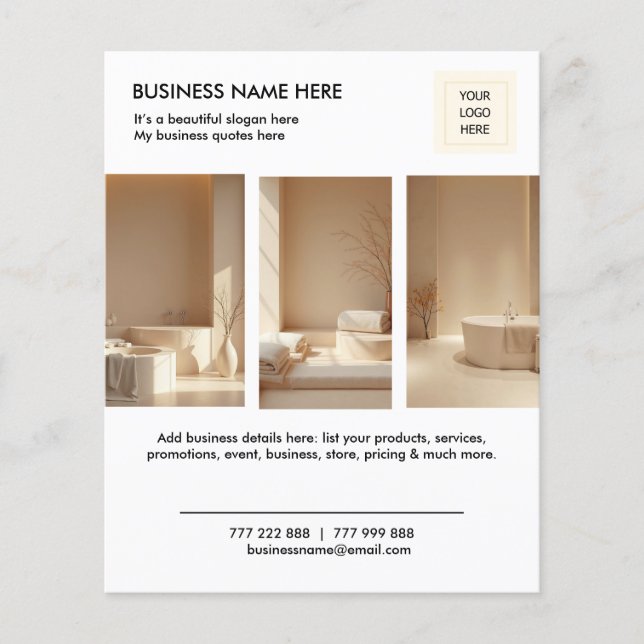 Logo Modern Minimal Foto Geschäft Flyer (Vorne)