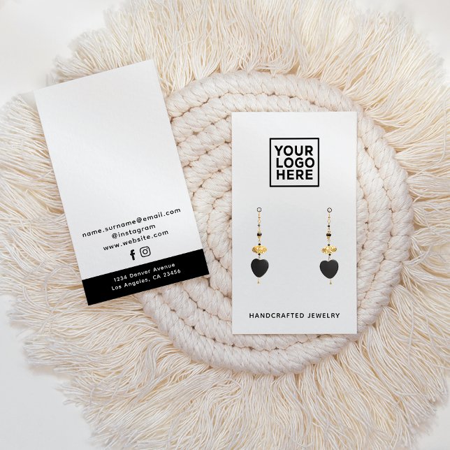 Logo Modern Simple Juwelier Earring Display Card (Von Creator hochgeladen)