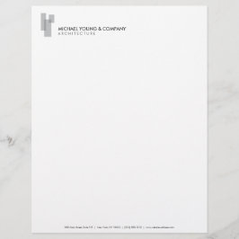 Logo "Moderne architektonische Blöcke grau/weiß" Briefbogen