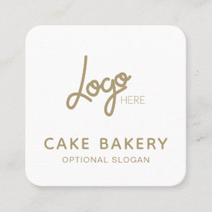 Logo Moderne Bäckerei Visitenkarte Gold Weiß