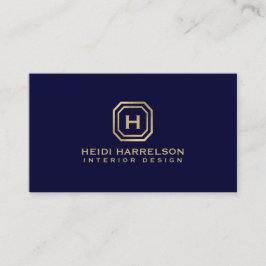 Logo-Monogram für die Glam Box im dunkelblauen Des Visitenkarte