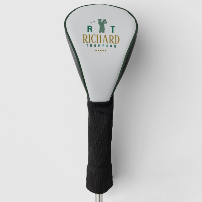 Logo-Monogramm für elegante Golfer Golf Headcover (Vorderseite)