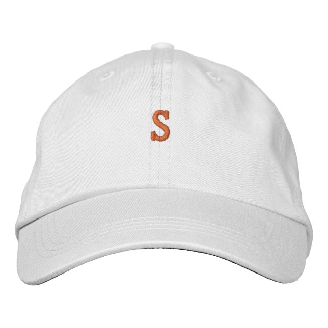 Logo-Monogramm "S" Erste Personalisierte Hats-Kapp Bestickte Baseballkappe (Vorderseite)
