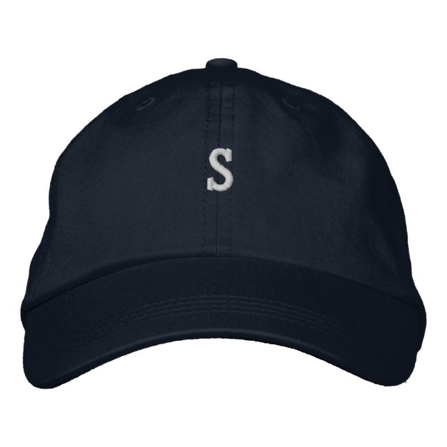 Logo-Monogramm "S" Erste Personalisierte Hats-Kapp Bestickte Baseballkappe (Vorderseite)