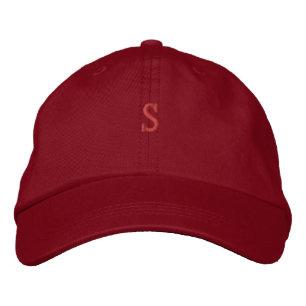 Logo-Monogramm "S" Initial personalisierte Hüte Mü
