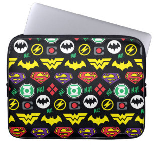 Logo-Muster der Chibi Justice League Laptopschutzhülle
