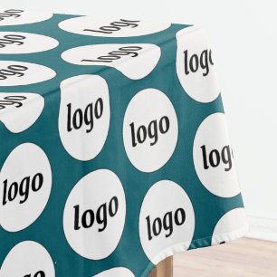 Logo-Muster für das Branding Aquamariner Grün Tischdecke