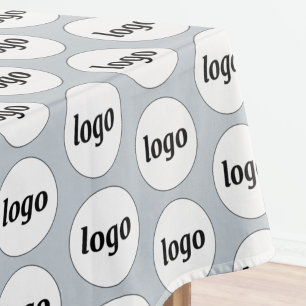 Logo-Muster für das Branding von Powder blau Tischdecke