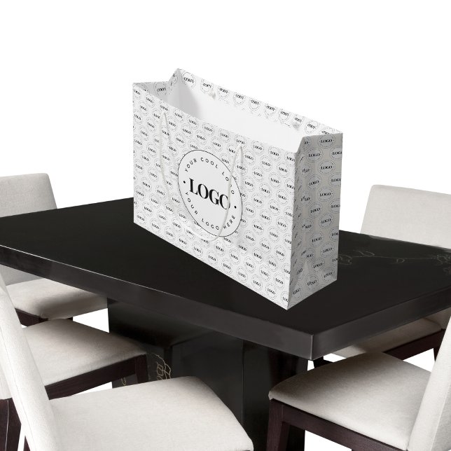 Logo-Muster für Großunternehmen und kleine Unterne Große Geschenktüte (Von Creator hochgeladen)