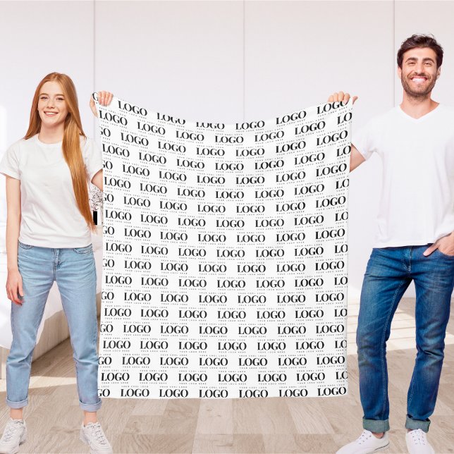 Logo-Muster für kundenspezifische Rectangle Busine Fleecedecke (Von Creator hochgeladen)