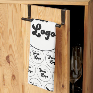 Logo-Muster für kundenspezifische Unternehmen Schw Geschirrtuch