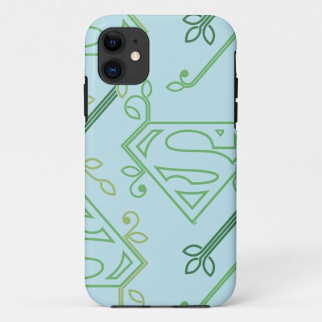 Logo-Muster für Supergirl Green Vine Case-Mate iPhone Hülle (Rückseite)