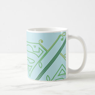 Logo-Muster für Supergirl Green Vine Kaffeetasse