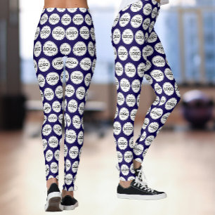 Logo-Muster hochladen Navy Leggings