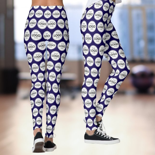 Logo-Muster hochladen Navy Leggings (Von Creator hochgeladen)