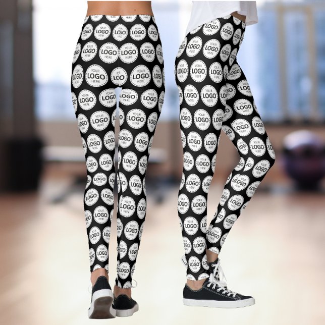 Logo Muster hochladen Schwarz Leggings (Von Creator hochgeladen)
