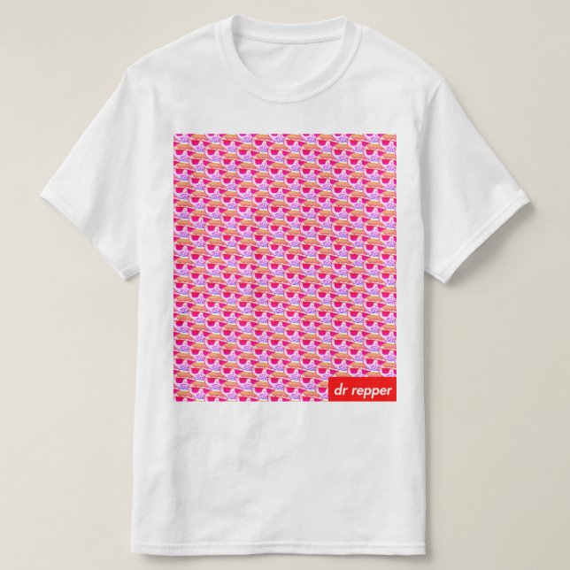 Logo-Muster vaporwave T-Shirt (Design vorne)