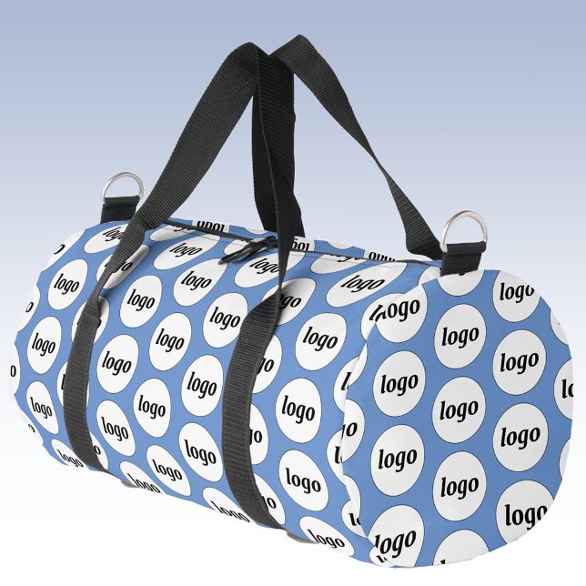 Logo-Muster Werbeaktion Blue Duffle Bag (Logo pattern business branding promotional duffel bag)