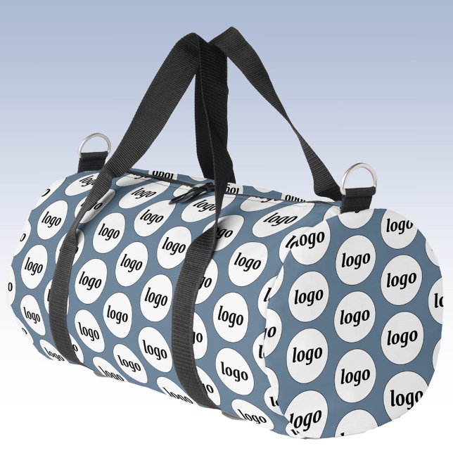 Logo-Muster Werbeaktion Blue Duffle Bag (Logo pattern business branding promotional duffel bag)