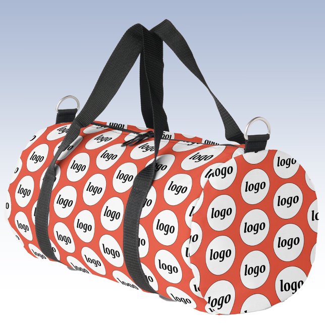 Logo-Muster Werbeaktion Rotes Orange Duffle Bag (Logo pattern promotional business branding duffel bag)