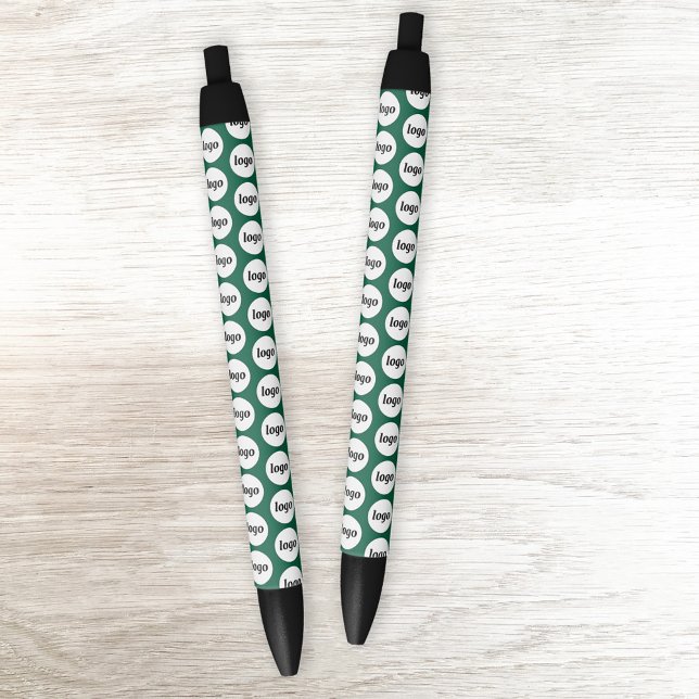 Logo-Muster Werbeforst grün Kugelschreiber (Simple logo pattern business promotional pens, ideal for trade shows, store front and customer promo)