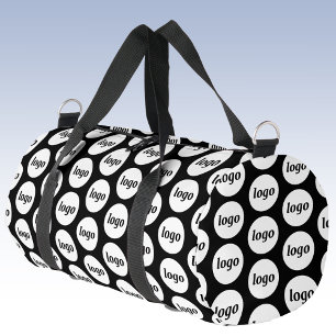 Logo-Muster-Werbegeschäft Schwarz Duffle Bag