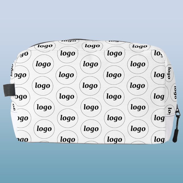 Logo-Muster Werbegeschäft Waschbeutel (Logo pattern business branding promotional zip bag)