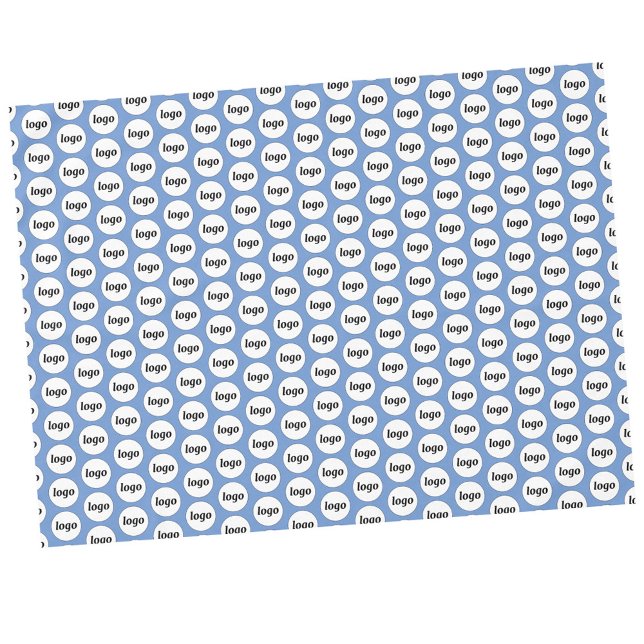 Logo-Muster Werbegestaltung Blau Tischdecke (Simple logo pattern business promotional sky blue tablecloth for trade shows, catering and events)