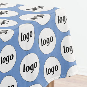 Logo-Muster Werbegestaltung Blau Tischdecke