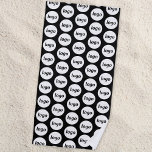 Logo-Muster Werbegestaltung für Werbezwecke Schwar Strandtuch<br><div class="desc">Fügen Sie Ihr eigenes Logo zu diesem einfachen Fliesenmuster für ein Werbeprodukt für Ihr Unternehmen hinzu. Nutzen Sie sie selbst oder geben Sie sie Mitarbeitern,  Mitarbeitern,  Kunden und Kunden,  um die Markenloyalität zu fördern. Ideal für Firmensponsoring.</div>