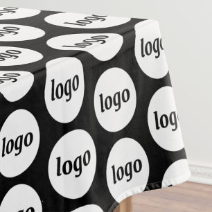 Logo-Muster Werbegestaltung für Werbezwecke Schwar Tischdecke