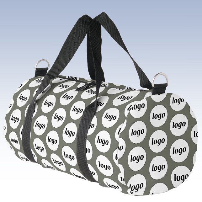 Logo-Muster Werbegestaltung Grün Duffle Bag (Logo pattern promotional business branding duffel bag)