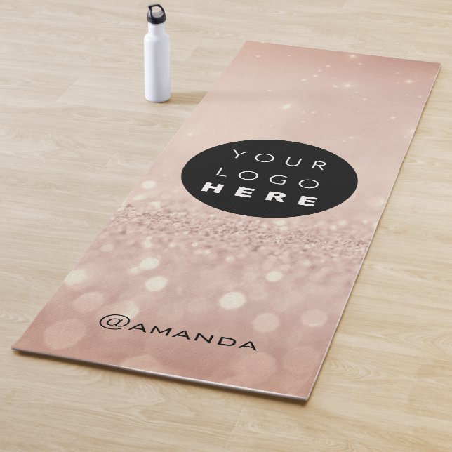 Logo Name Company Rose Gold Werbeaktion Instagra Yogamatte (Beispiel)