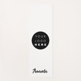 Logo Name Company Schwarz-weiß Yogamatte