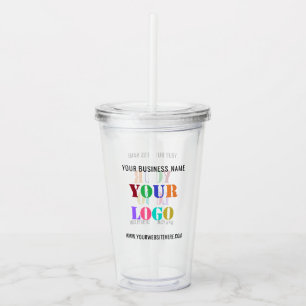 Logo Name Info Werbeaktion Business Acrylic Tumble Acryltrinkbecher
