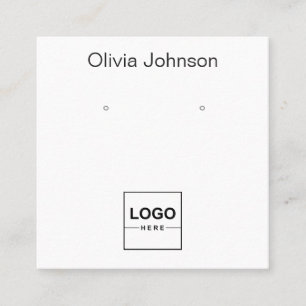 Logo Name Jewelier Ohrring Display Visitenkarte
