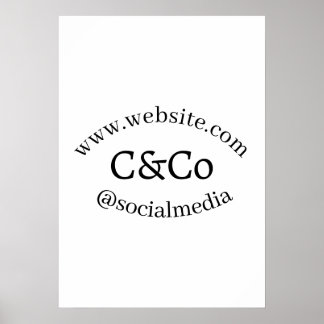 logo name letter company social media website simp poster