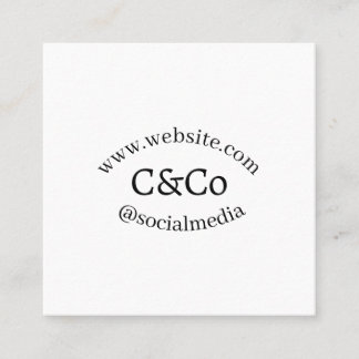 logo name letter company social media website simp quadratische visitenkarte