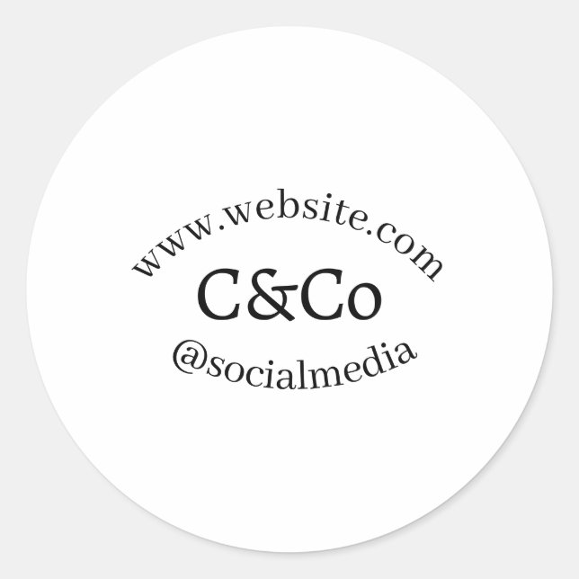 logo name letter company social media website simp runder aufkleber (Vorderseite)