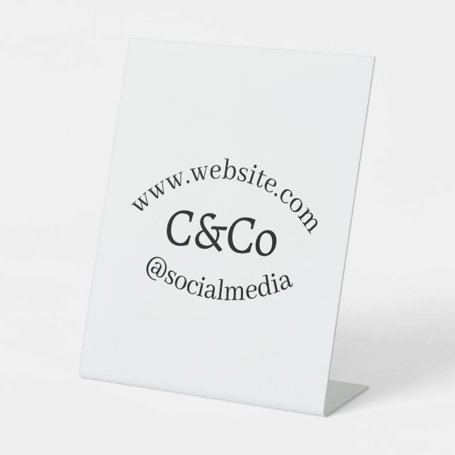 logo name letter company social media website simp sockelschild (Vorderseite)