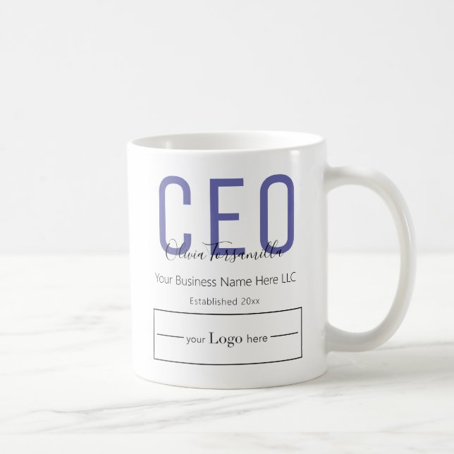 Logo Name Lila Black CEO Kaffeetasse (Rechts)