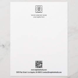 Logo Name QR Code Website Business letterhead Briefbogen