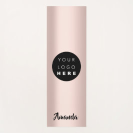 Logo Name Rosen Blush Powder Girly Gift Tropfen Yogamatte