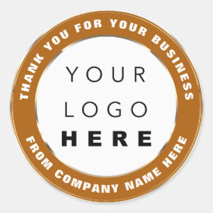 Logo Name Web Vielen Dank Shopping Imitate Gold Br Runder Aufkleber