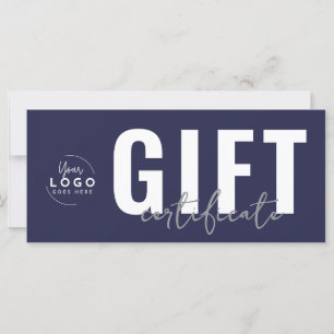Logo Navy Blau Geschäft Geschenkgutschein