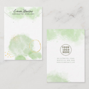Logo Necklack Ohrringe Abstrakte goldene Grafikkar Visitenkarte