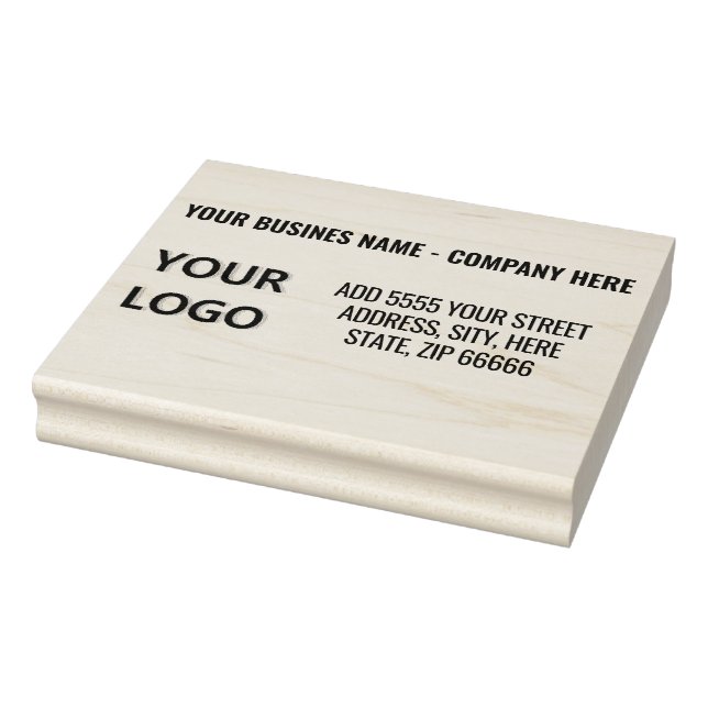 Logo oder Foto Name Adresse Stempel Beispiel (Stempel)