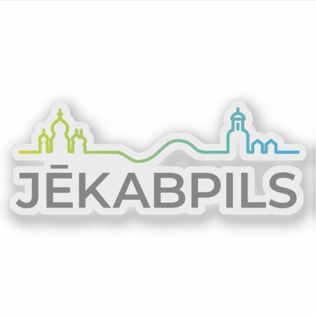 Logo of the city of Jēkabpils, Latvia Aufkleber (Vorderseite)